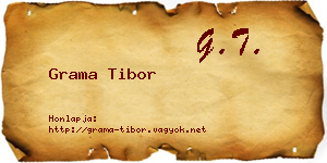 Grama Tibor névjegykártya